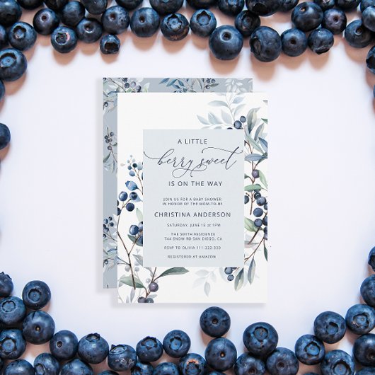 ベリースイートベビーがベビーシャワーの途中にある 招待状