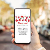 ベリースイートベビーオンザウェイガールベビーシャワー 招待状