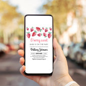 ベリースイートベビーオンザウェイガールベビーシャワー 招待状