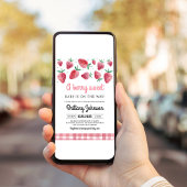 ベリースイートベビーオンザウェイガールベビーシャワー 招待状