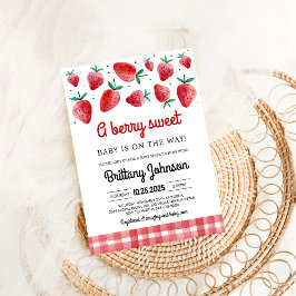 ベリースイートベビーオンザウェイガールベビーシャワー 招待状