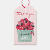 ベリースイートベビーシャワーありがとうラベルイチゴ ギフトタグ (正面)