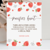 ベリースイートベビーシャワーおしゃぶり狩りゲームサイン ポスター