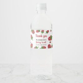 ベリースイートベビーシャワーかわいいイチゴかわいい ペットボトルラベル
