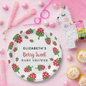 ベリースイートベビーシャワーかわいいイチゴカスタム ペーパープレート (パーティー)