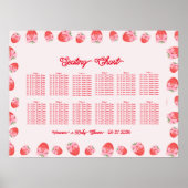 ベリースイートベビーシャワーのシーティングチャート ポスター (正面)