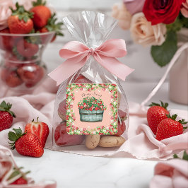 ベリースイートベビーシャワーのベビーシャワーの招待状 スクエアシール