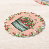 ベリースイートベビーシャワーのベビーシャワーの招待状 ペーパーコースター (アングル)