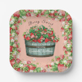 ベリースイートベビーシャワーのベビーシャワーの招待状 ペーパープレート (正面)