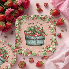 ベリースイートベビーシャワーのベビーシャワーの招待状 ペーパープレート