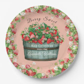 ベリースイートベビーシャワーのベビーシャワーの招待状 ペーパープレート (正面)