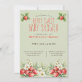 ベリースイートベビーシャワーイチゴ 招待状 (正面)