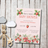 ベリースイートベビーシャワーイチゴ 招待状