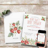 ベリースイートベビーシャワーイチゴ 招待状