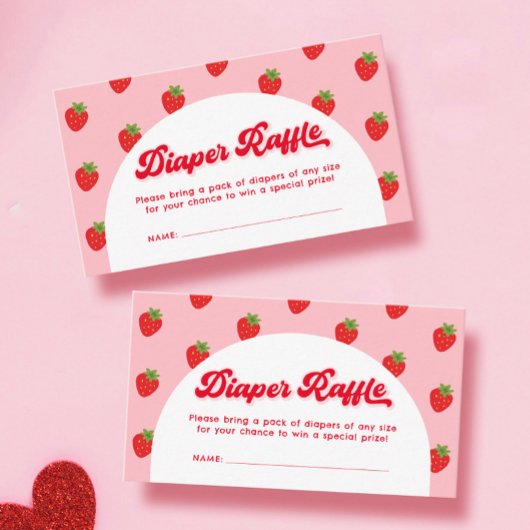 ベリースイートベビーシャワーオムツラッフル エンクロージャーカード