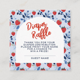 ベリースイートベビーシャワーオムツラッフル エンクロージャーカード
