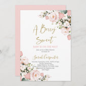 ベリースイートベビーシャワーガール招待状 招待状 (正面/裏面)