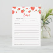 ベリースイートベビーシャワーゲーム,レシピカード 招待状 (スタンド正面)