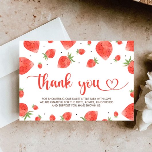 ベリースイートベビーシャワーサンキューカード エンクロージャーカード