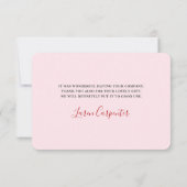 ベリースイートベビーシャワーサンキューカード サンキューカード (裏面)