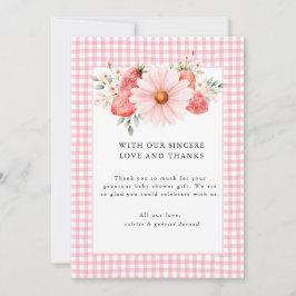 ベリースイートベビーシャワーサンキューカード サンキューカード