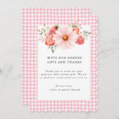 ベリースイートベビーシャワーサンキューカード サンキューカード (正面/裏面)