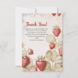 ベリースイートベビーシャワーフラットサンキューカード サンキューカード