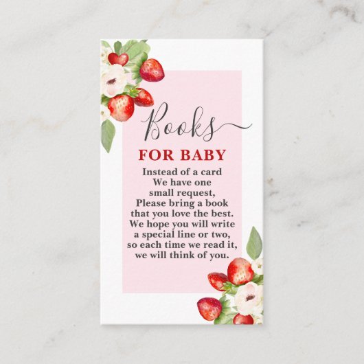 ベリースイートベビーシャワーブックベビーカード エンクロージャーカード (正面)