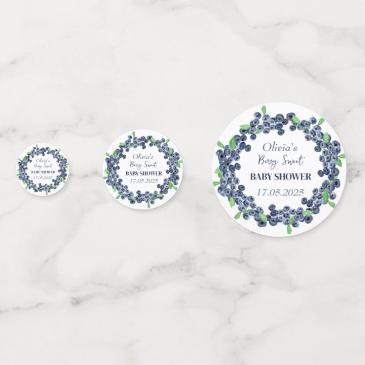 ベリースイートベビーシャワーブルーベリーベビーガールボーイ コンフェッティ (裏面)