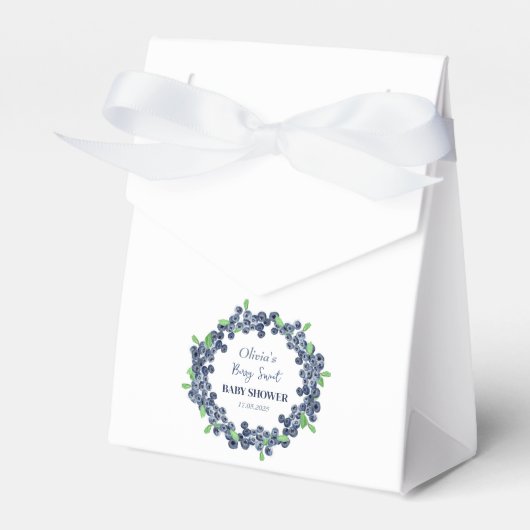 ベリースイートベビーシャワーブルーベリーベビーガールボーイ フェイバーボックス (正面サイド)