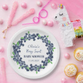 ベリースイートベビーシャワーブルーベリーベビーガールボーイ ペーパープレート (パーティー)