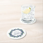 ベリースイートベビーシャワーブルーベリーベビーガールボーイ ラウンドペーパーコースター (インサイチュ)