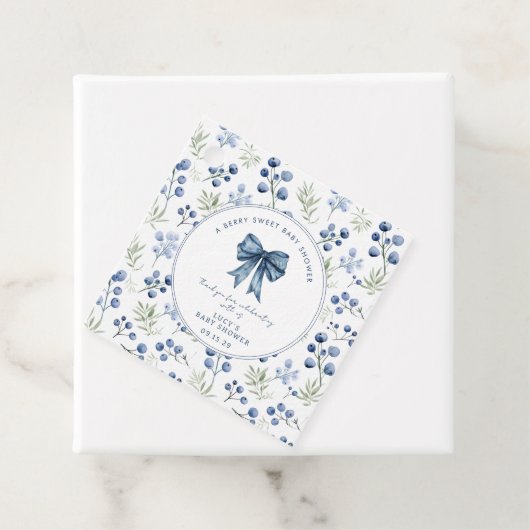 ベリースイートベビーシャワーブルーベリーボウスクエア フェイバータグ (インサイチュ)