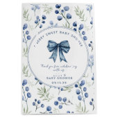 ベリースイートベビーシャワーブルーベリーボウスクエア ミディアムペーパーバッグ (正面)