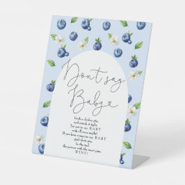 ベリースイートベビーシャワーブルーベリー言わないベビー 台座サイン