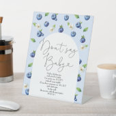 ベリースイートベビーシャワーブルーベリー言わないベビー 台座サイン (インサイチュ)