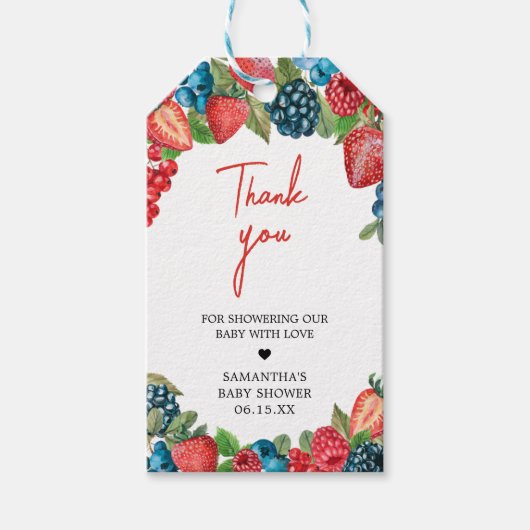 ベリースイートベビーシャワーメッセージカード ギフトタグ (正面)