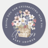 ベリースイートベビーシャワーワイルドベリーありがとう ラウンドシール (正面)