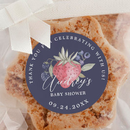 ベリースイートベビーシャワーワイルドベリーありがとう ラウンドシール