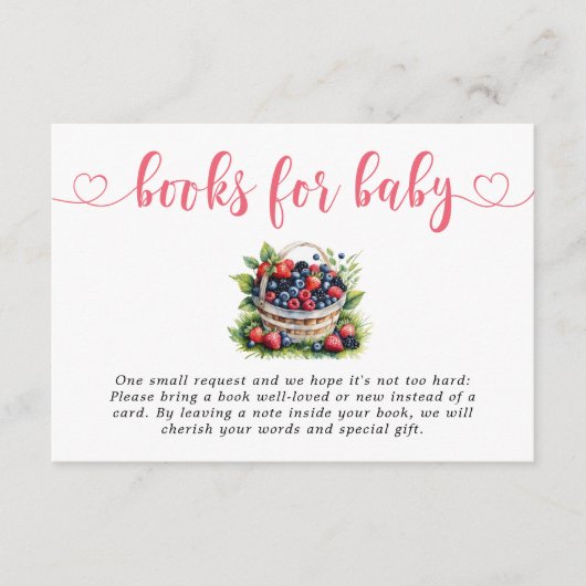 ベリースイートベビーシャワーワイルドベリーの本 エンクロージャーカード (正面)