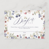 ベリースイートベビーシャワーワイルドベリー&フラワー エンクロージャーカード (正面)