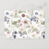 ベリースイートベビーシャワーワイルドベリー&フラワー エンクロージャーカード (裏面)