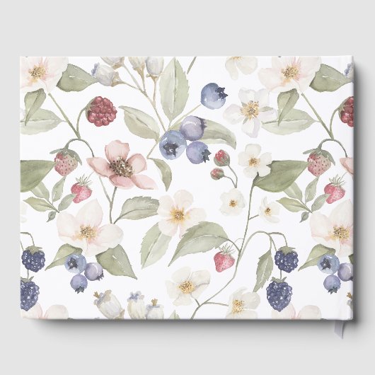 ベリースイートベビーシャワーワイルドベリー&フラワー ゲストブック (裏面)