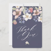 ベリースイートベビーシャワーワイルドベリー&フラワー サンキューカード (正面)