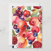 ベリースイートベビーシャワーワイルドベリー&フラワー 招待状 (裏面)