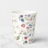 ベリースイートベビーシャワーワイルドベリー&フラワー 紙コップ (裏面)