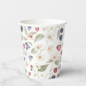 ベリースイートベビーシャワーワイルドベリー&フラワー 紙コップ (正面)