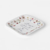 ベリースイートベビーシャワーワイルドベリー&フローラ ペーパープレート (傾斜あり)