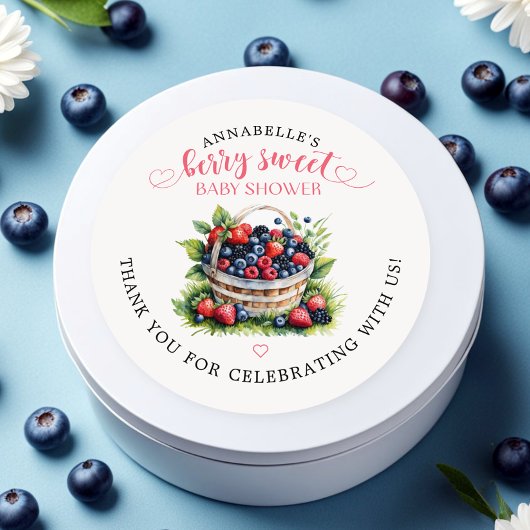 ベリースイートベビーシャワーワイルドベリー ラウンドシール