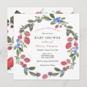 ベリースイートベビーシャワー招待状 招待状 (正面/裏面)